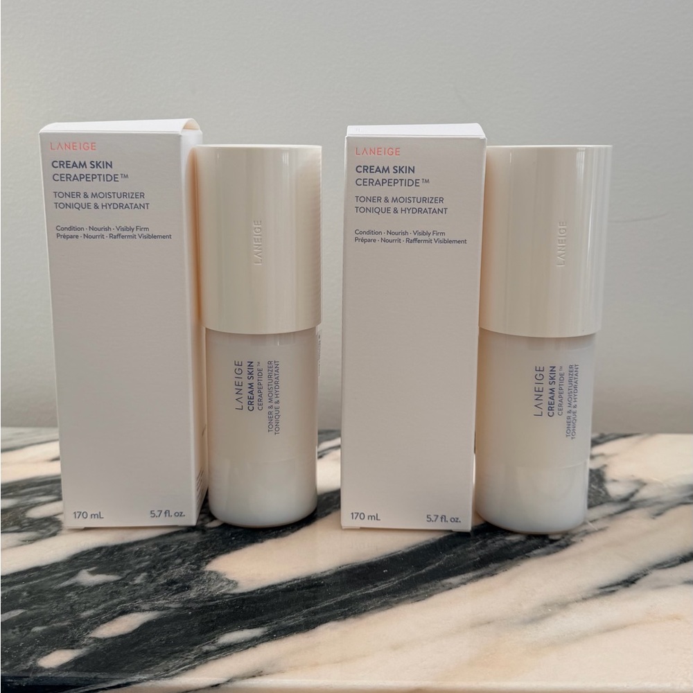 LANEIGE Cream Skin Cerapeptide Toner & Moisturizer - 2 Pack